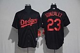 Los Angeles Dodgers #23 Adrian Gonzalez Black New Cool Base Stitched Jersey,baseball caps,new era cap wholesale,wholesale hats